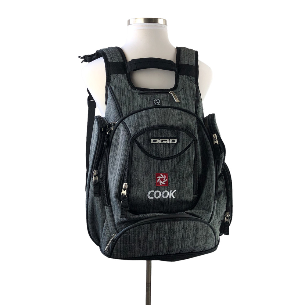 Ogio Metro Street Gray Backpack Book Bag Laptop Travel Tech Spec Company Logo - Picture 2 of 8